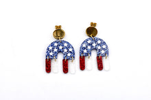 Load image into Gallery viewer, Patriotic Arch Earrings
