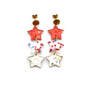 4th of July Star Earrings
