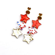 4th of July Star Earrings