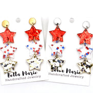 4th of July Star Earrings