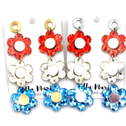 Patriotic Triple Daisy Earrings