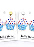 Patriotic Cupcake Earrings