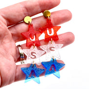 USA Star Earrings