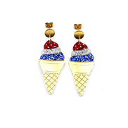 Patriotic Ice Cream Earrings