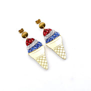 Patriotic Ice Cream Earrings