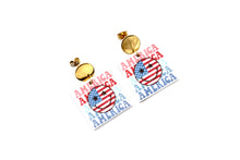 Load image into Gallery viewer, Smiley Face America Earrings
