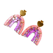 Glittery Rainbow Earrings