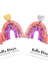 Glittery Rainbow Earrings