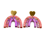 Glittery Rainbow Earrings
