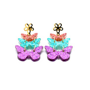 Glitter Butterfly Earrings