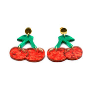 Glitter Cherry Earrings