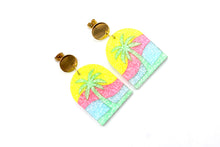 Load image into Gallery viewer, Tropical Neon Glitter Earrings
