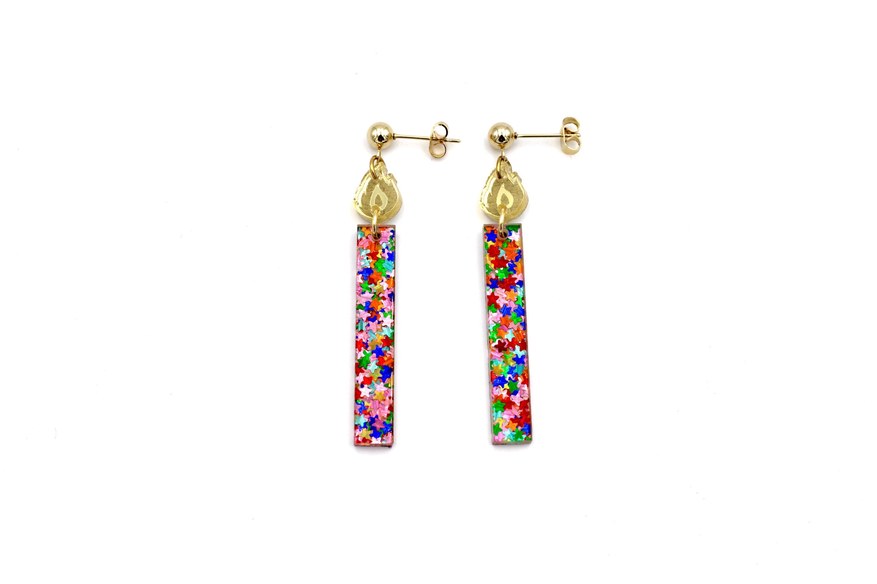 Birthday Candle Earrings