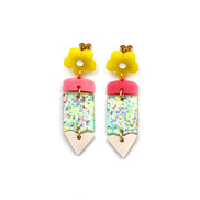 Glitter Pencil Earrings