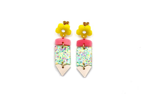 Glitter Pencil Earrings