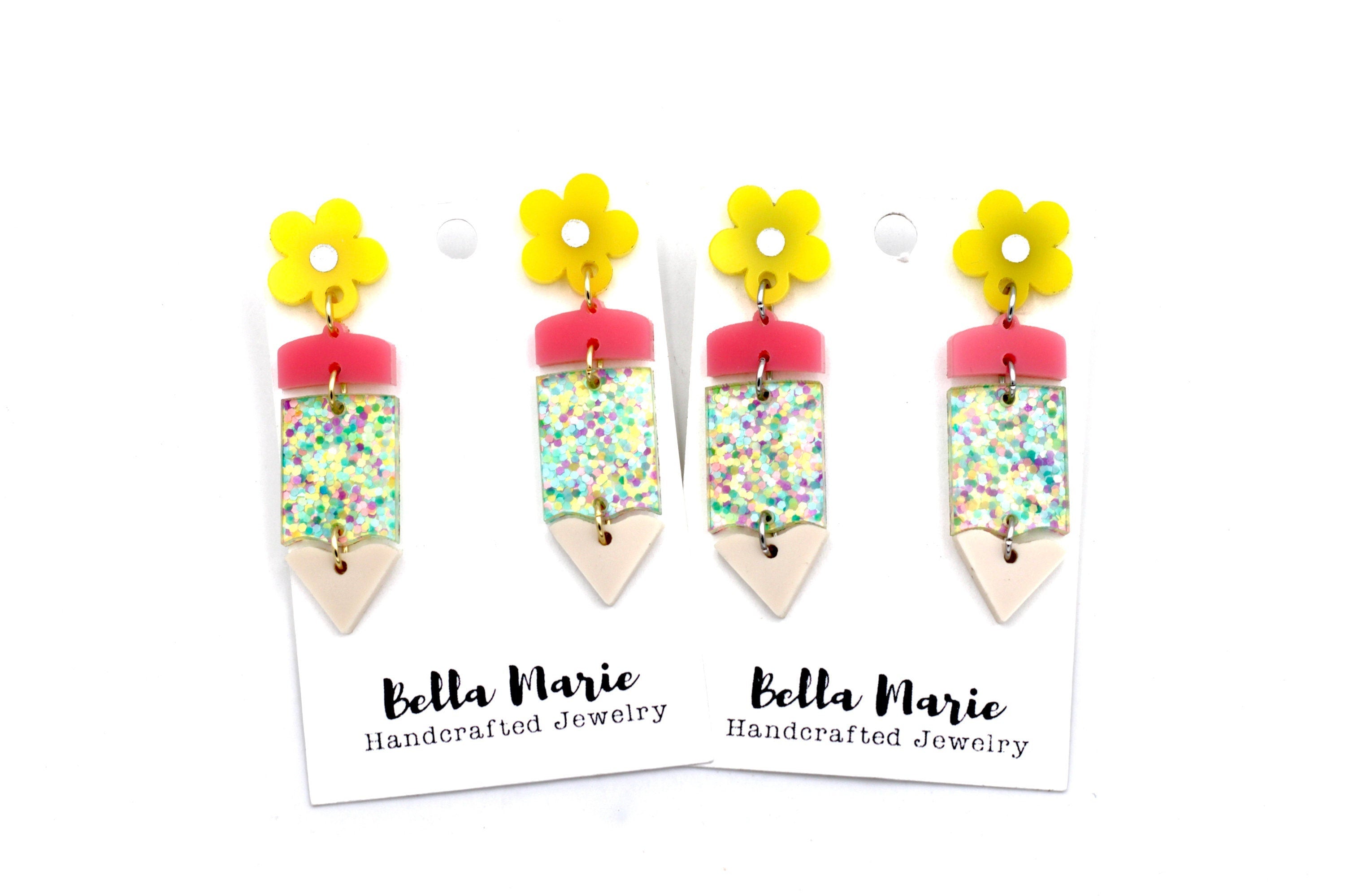 Glitter Pencil Earrings