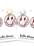 Smiley Baseball Earrings