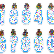 Birthday Number Candle Earrings