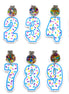 Birthday Number Candle Earrings