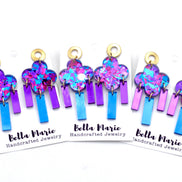 Blue & Purple Fringe Earrings