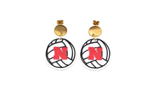 Load image into Gallery viewer, Huskers Volleyball Earrings
