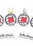 Huskers Volleyball Earrings