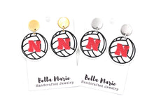 Load image into Gallery viewer, Huskers Volleyball Earrings
