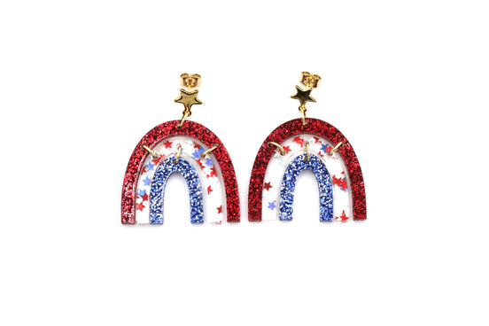 Patriotic Rainbow Earrings