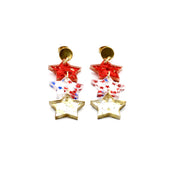 4th of July Star Earrings