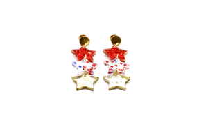 4th of July Star Earrings