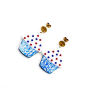 Patriotic Cupcake Earrings