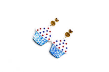 Load image into Gallery viewer, Patriotic Cupcake Earrings
