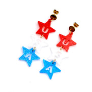 USA Star Earrings