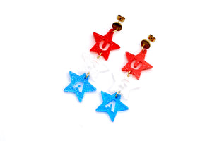 USA Star Earrings