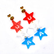 USA Star Earrings
