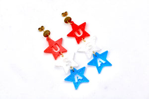 USA Star Earrings