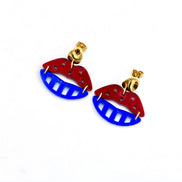 Patriotic Lips Earrings