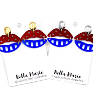 Patriotic Lips Earrings