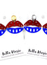 Patriotic Lips Earrings