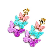 Glitter Butterfly Earrings