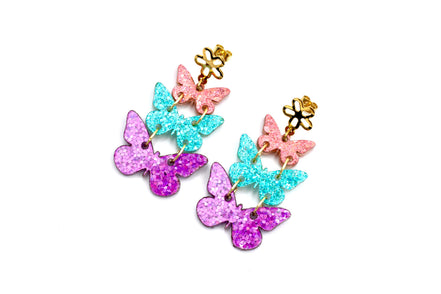 Glitter Butterfly Earrings