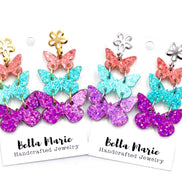Glitter Butterfly Earrings