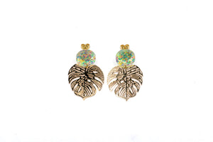 Filigree Monstera Earrings