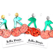 Glitter Cherry Earrings