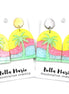 Tropical Neon Glitter Earrings