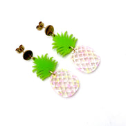 Pink Pineapple Earrings