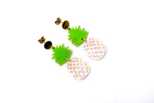 Load image into Gallery viewer, Pink Pineapple Earrings
