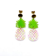Pink Pineapple Earrings