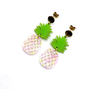 Pink Pineapple Earrings