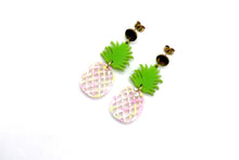 Load image into Gallery viewer, Pink Pineapple Earrings
